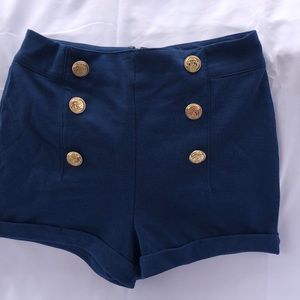 Blue sailor styled shorts